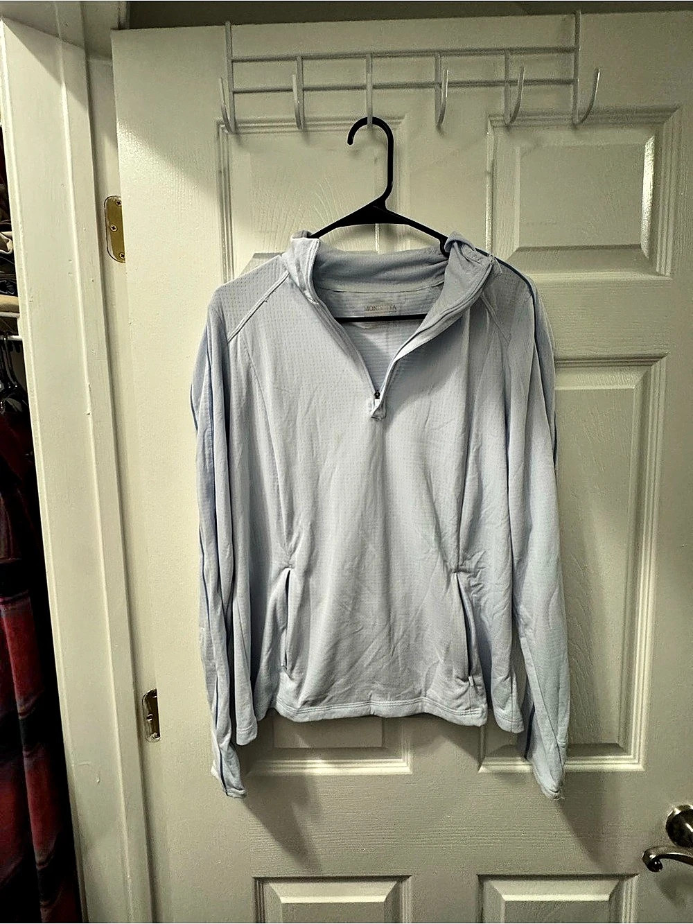 Mondetta Performance Luxury 1/4 Zip Pullover Women's Blue Large
